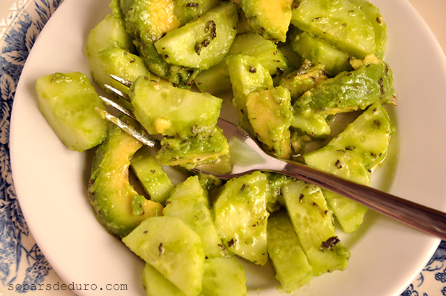 Amanida verda (de cogombre i alvocat)