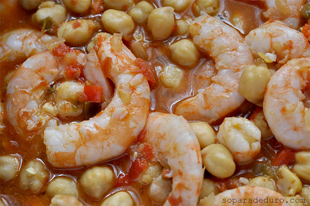 Cigrons amb llagostins