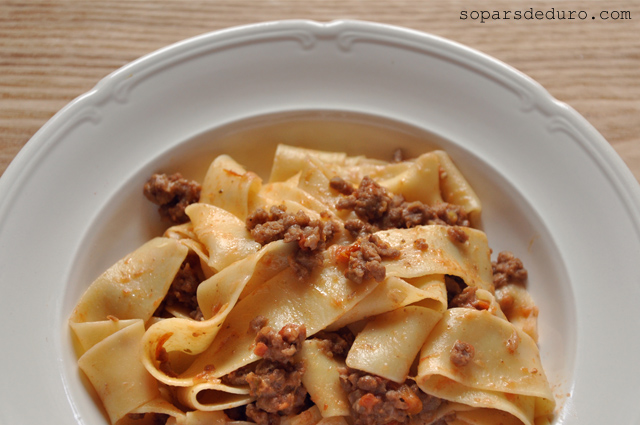 Pappardelle amb ragú